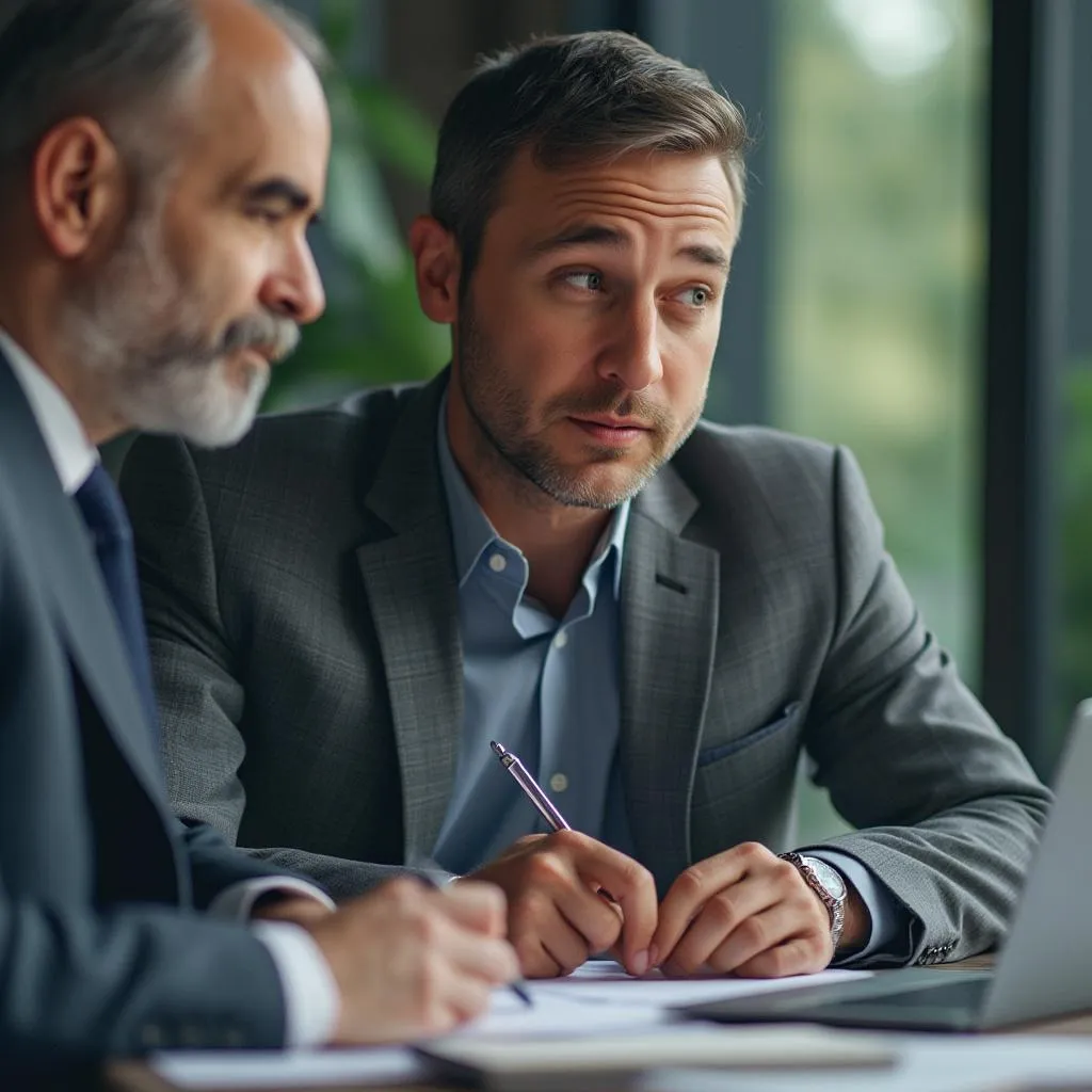 Sesión de consultoría estratégica con ejecutivos